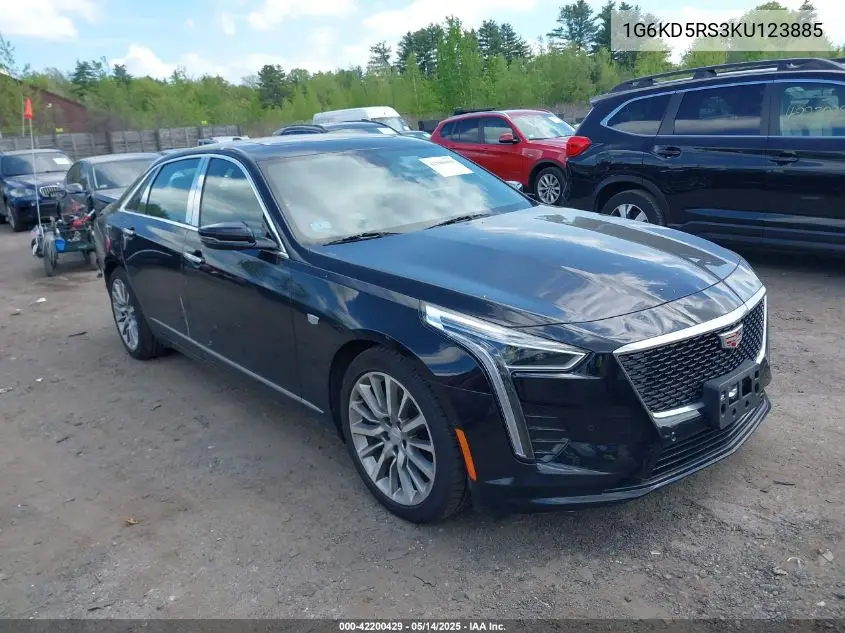 2019 Cadillac Ct6 Premium Luxury VIN: 1G6KD5RS3KU123885 Lot: 42200429
