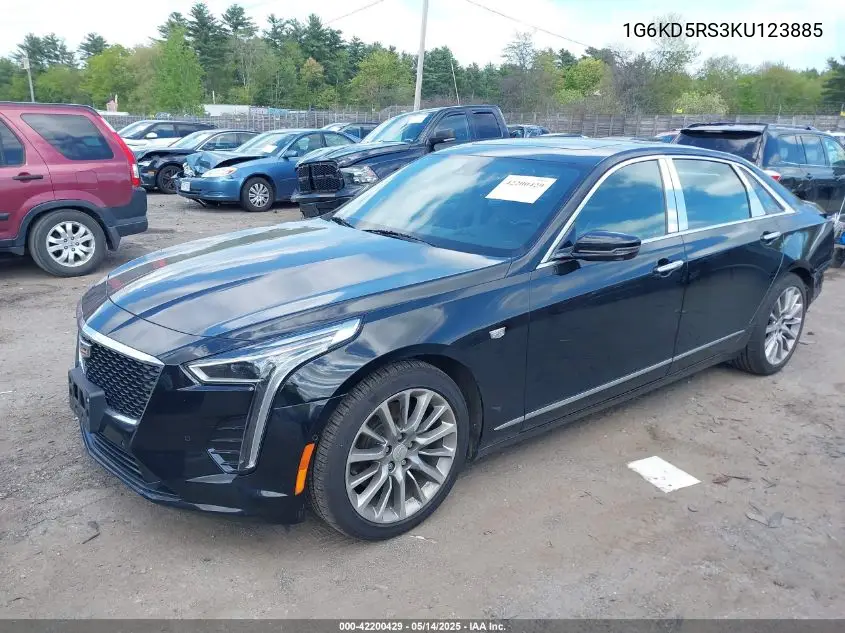 2019 Cadillac Ct6 Premium Luxury VIN: 1G6KD5RS3KU123885 Lot: 42200429