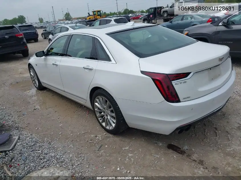 2019 Cadillac Ct6 Luxury VIN: 1G6KB5RS0KU128631 Lot: 42213575