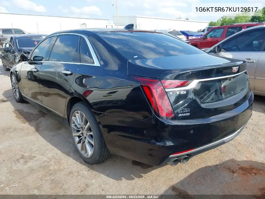 2019 Cadillac Ct6 Platinum VIN: 1G6KT5R67KU129517 Lot: 42338292