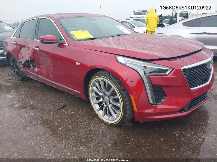2019 Cadillac Ct6 Premium Luxury VIN: 1G6KD5RS1KU120922 Lot: 42358119