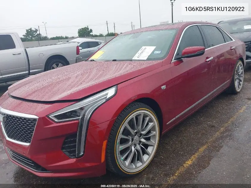 2019 Cadillac Ct6 Premium Luxury VIN: 1G6KD5RS1KU120922 Lot: 42358119