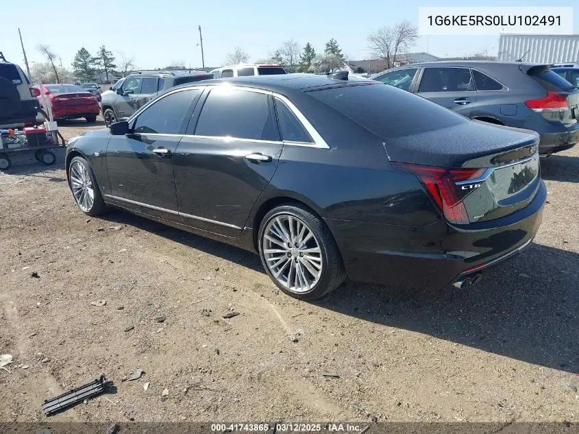 2020 Cadillac Ct6 Awd Premium Luxury VIN: 1G6KE5RS0LU102491 Lot: 41743865