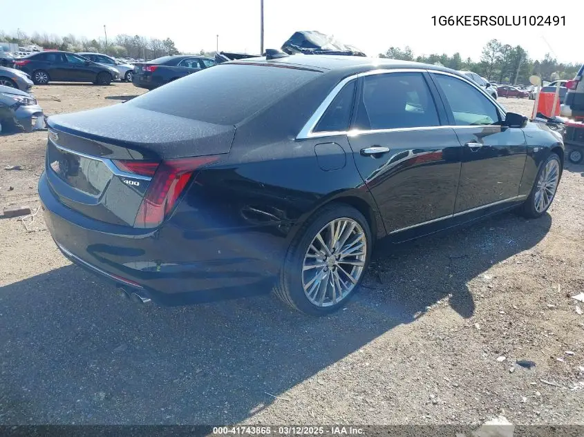 2020 Cadillac Ct6 Awd Premium Luxury VIN: 1G6KE5RS0LU102491 Lot: 41743865