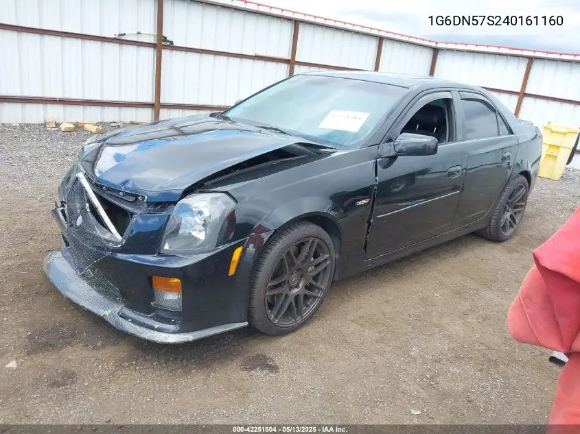 2004 Cadillac Cts-V VIN: 1G6DN57S240161160 Lot: 42251504