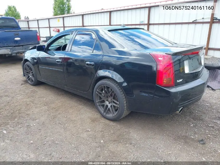 2004 Cadillac Cts-V VIN: 1G6DN57S240161160 Lot: 42251504