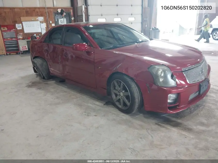 2005 Cadillac Cts-V VIN: 1G6DN56S150202820 Lot: 42493991