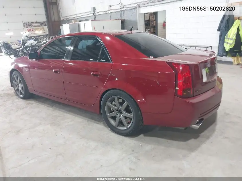 2005 Cadillac Cts-V VIN: 1G6DN56S150202820 Lot: 42493991