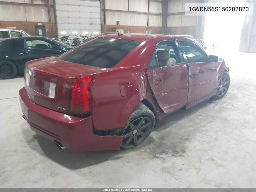 2005 Cadillac Cts-V VIN: 1G6DN56S150202820 Lot: 42493991