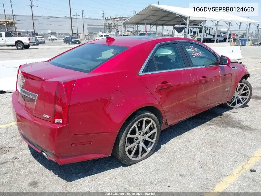 2011 Cadillac Cts-V VIN: 1G6DV5EP8B0124660 Lot: 42459104