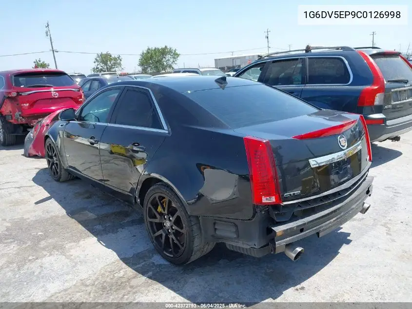 2012 Cadillac Cts-V VIN: 1G6DV5EP9C0126998 Lot: 42372793