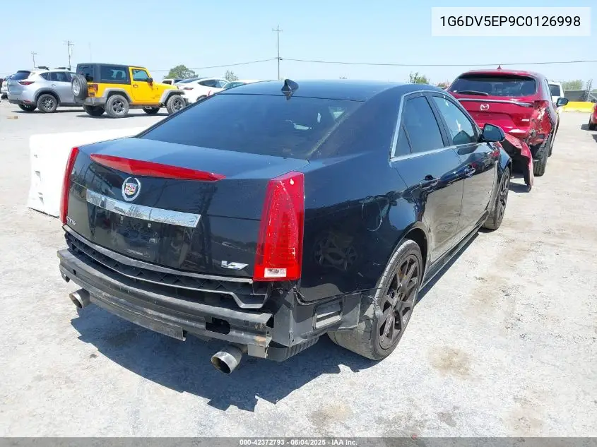 2012 Cadillac Cts-V VIN: 1G6DV5EP9C0126998 Lot: 42372793