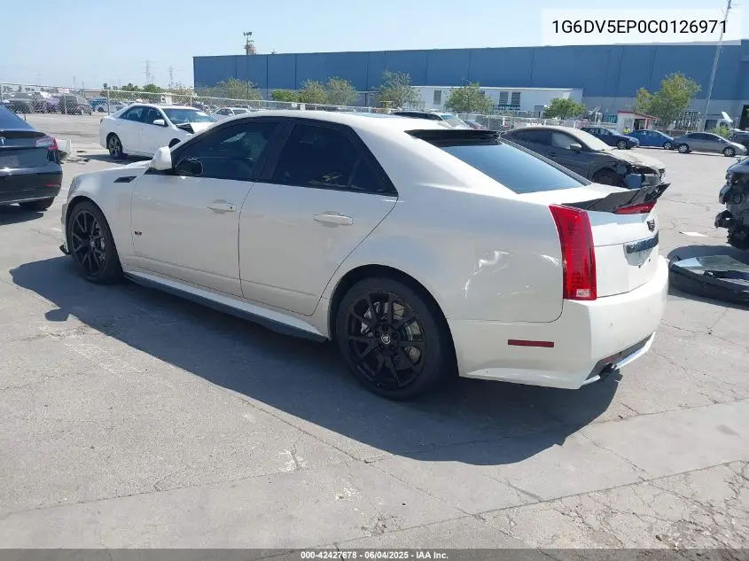 2012 Cadillac Cts-V VIN: 1G6DV5EP0C0126971 Lot: 42427678