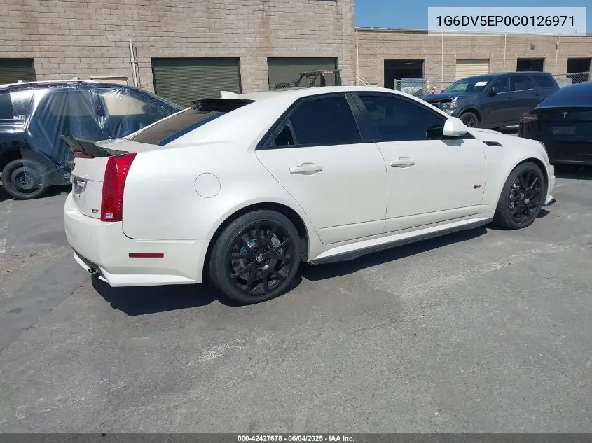 2012 Cadillac Cts-V VIN: 1G6DV5EP0C0126971 Lot: 42427678