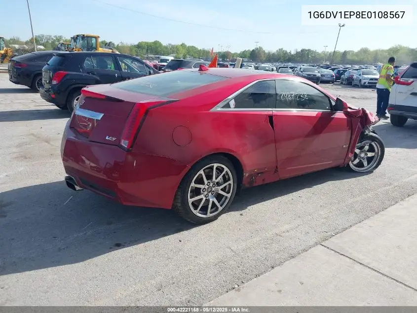 2014 Cadillac Cts-V VIN: 1G6DV1EP8E0108567 Lot: 42221168