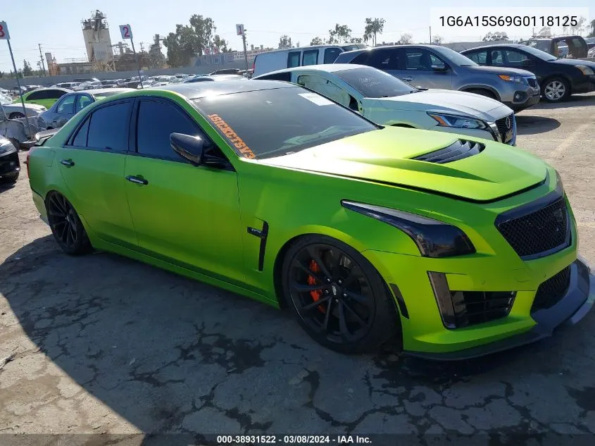 2016 Cadillac Cts-V VIN: 1G6A15S69G0118125 Lot: 38931522