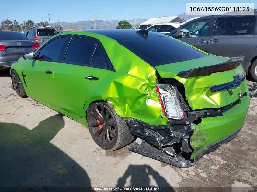 2016 Cadillac Cts-V VIN: 1G6A15S69G0118125 Lot: 38931522