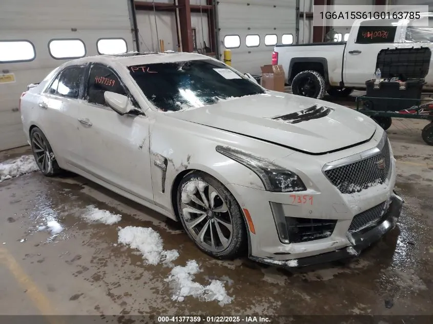 2016 Cadillac Cts-V VIN: 1G6A15S61G0163785 Lot: 41377359