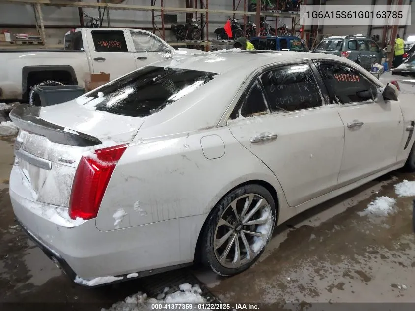 2016 Cadillac Cts-V VIN: 1G6A15S61G0163785 Lot: 41377359