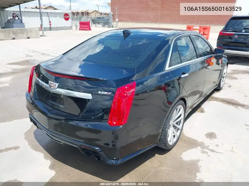 2016 Cadillac Cts-V VIN: 1G6A15S65G0163529 Lot: 42214275