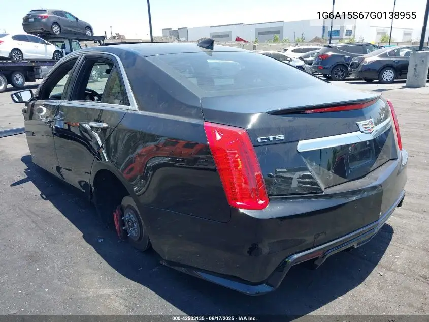 2016 Cadillac Cts-V VIN: 1G6A15S67G0138955 Lot: 42533135