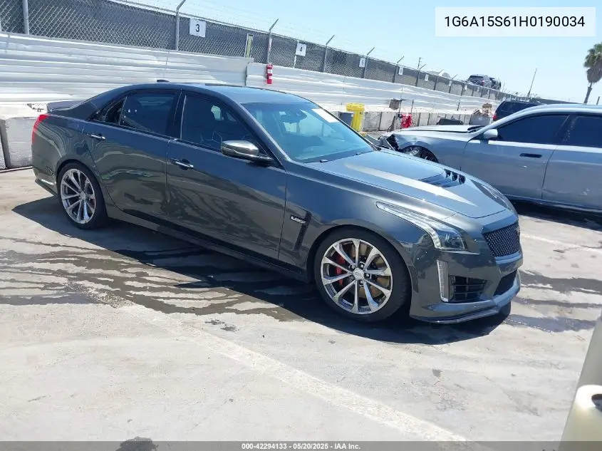 2017 Cadillac Cts-V VIN: 1G6A15S61H0190034 Lot: 42294133