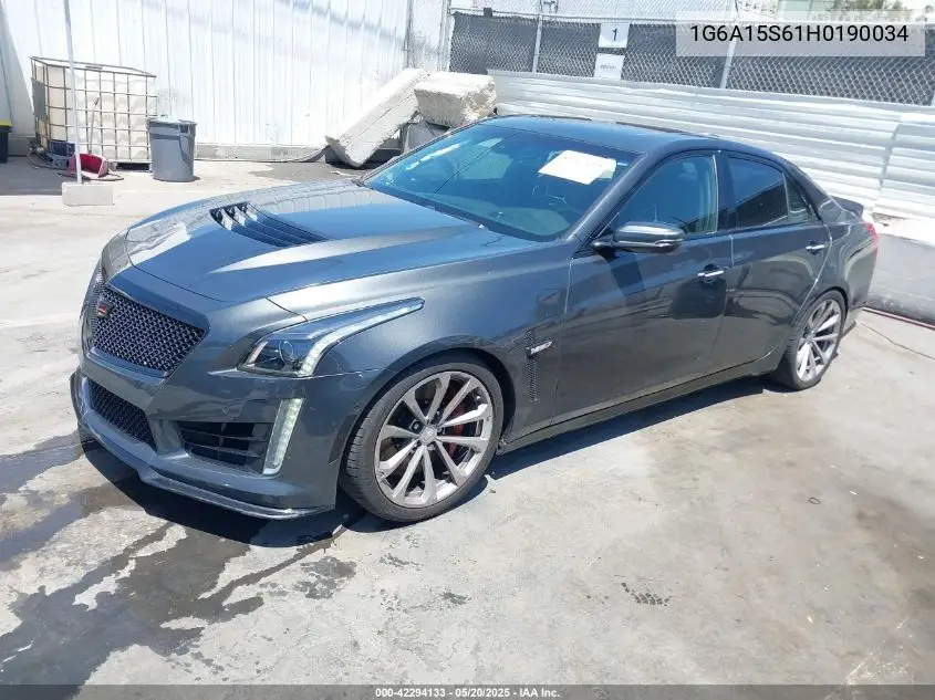 2017 Cadillac Cts-V VIN: 1G6A15S61H0190034 Lot: 42294133