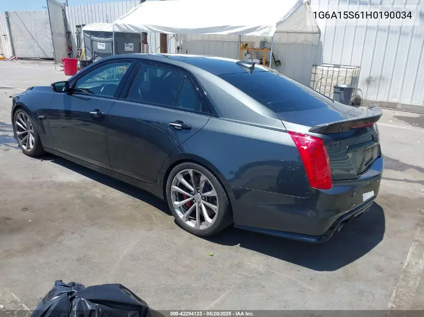 2017 Cadillac Cts-V VIN: 1G6A15S61H0190034 Lot: 42294133