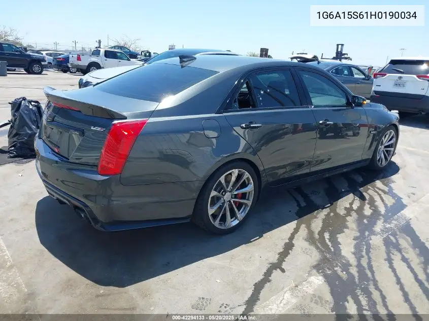 2017 Cadillac Cts-V VIN: 1G6A15S61H0190034 Lot: 42294133