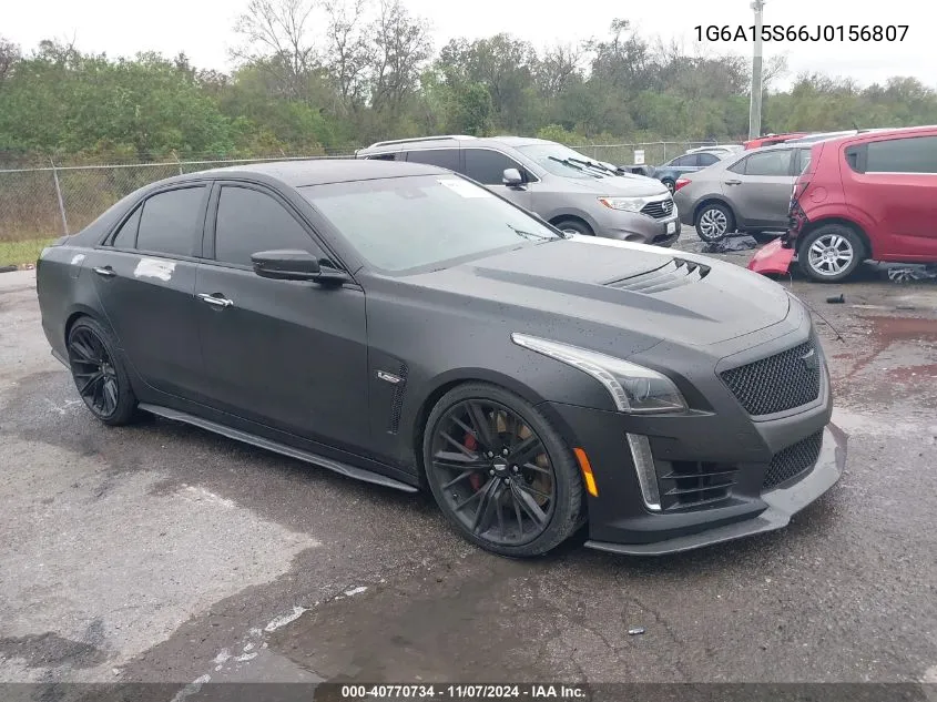 2018 Cadillac Cts-V VIN: 1G6A15S66J0156807 Lot: 40770734
