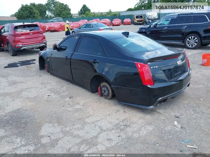 2018 Cadillac Cts-V VIN: 1G6A15S64J0157874 Lot: 42568183