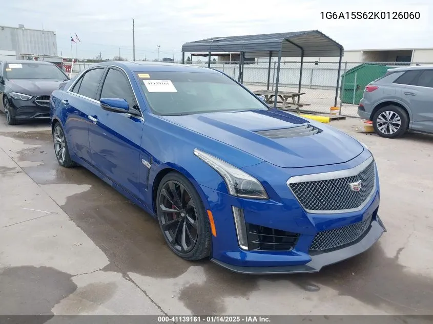 2019 Cadillac Cts-V VIN: 1G6A15S62K0126060 Lot: 41139161