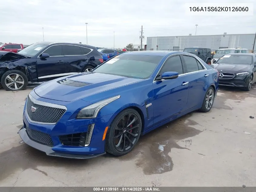 2019 Cadillac Cts-V VIN: 1G6A15S62K0126060 Lot: 41139161