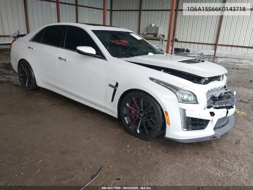 2019 Cadillac Cts-V VIN: 1G6A15S66K0143718 Lot: 42177909