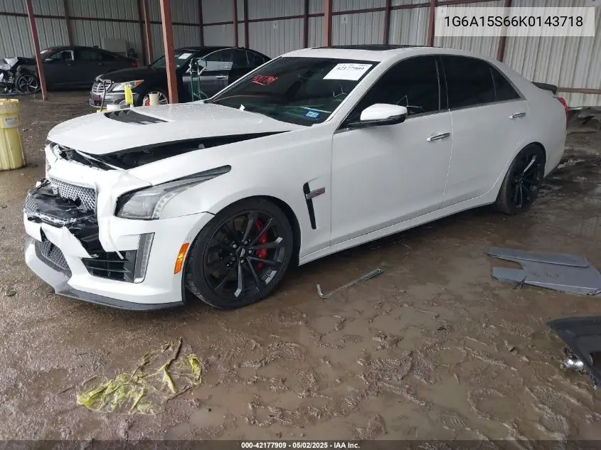 2019 Cadillac Cts-V VIN: 1G6A15S66K0143718 Lot: 42177909