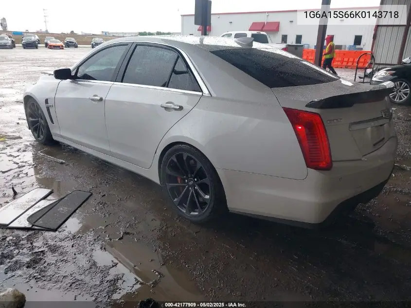 2019 Cadillac Cts-V VIN: 1G6A15S66K0143718 Lot: 42177909