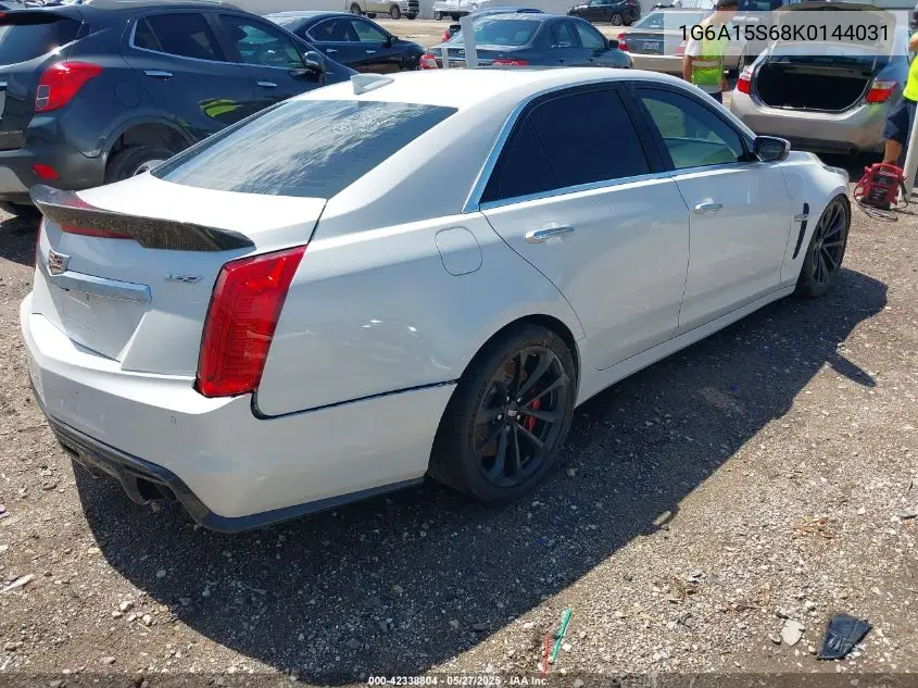 2019 Cadillac Cts-V VIN: 1G6A15S68K0144031 Lot: 42338804
