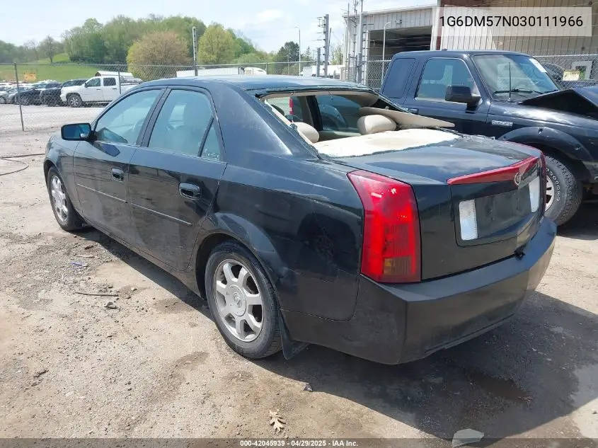 2003 Cadillac Cts Standard VIN: 1G6DM57N030111966 Lot: 42045939