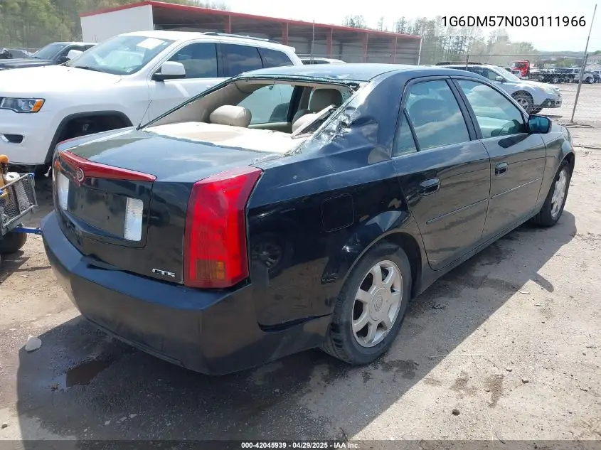 2003 Cadillac Cts Standard VIN: 1G6DM57N030111966 Lot: 42045939