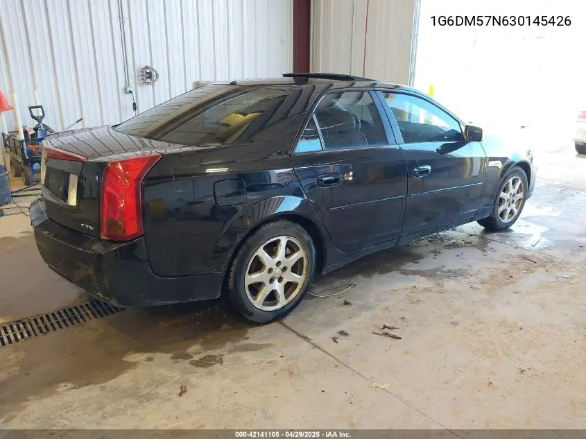 2003 Cadillac Cts Standard VIN: 1G6DM57N630145426 Lot: 42141105