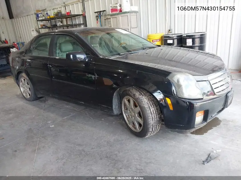 2003 Cadillac Cts Standard VIN: 1G6DM57N430154755 Lot: 42467586