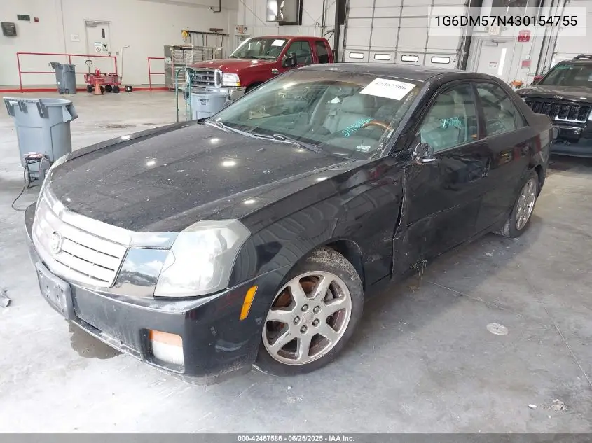 2003 Cadillac Cts Standard VIN: 1G6DM57N430154755 Lot: 42467586