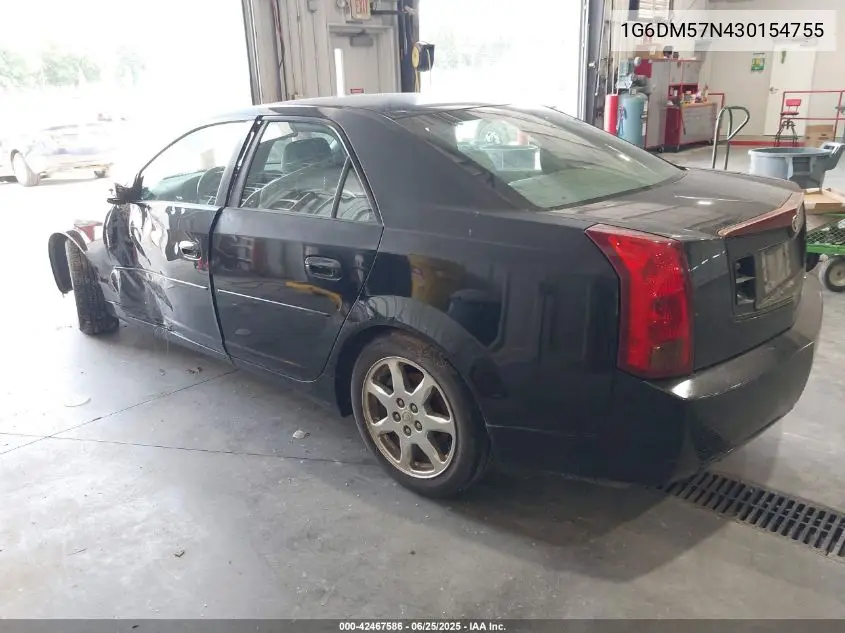 2003 Cadillac Cts Standard VIN: 1G6DM57N430154755 Lot: 42467586