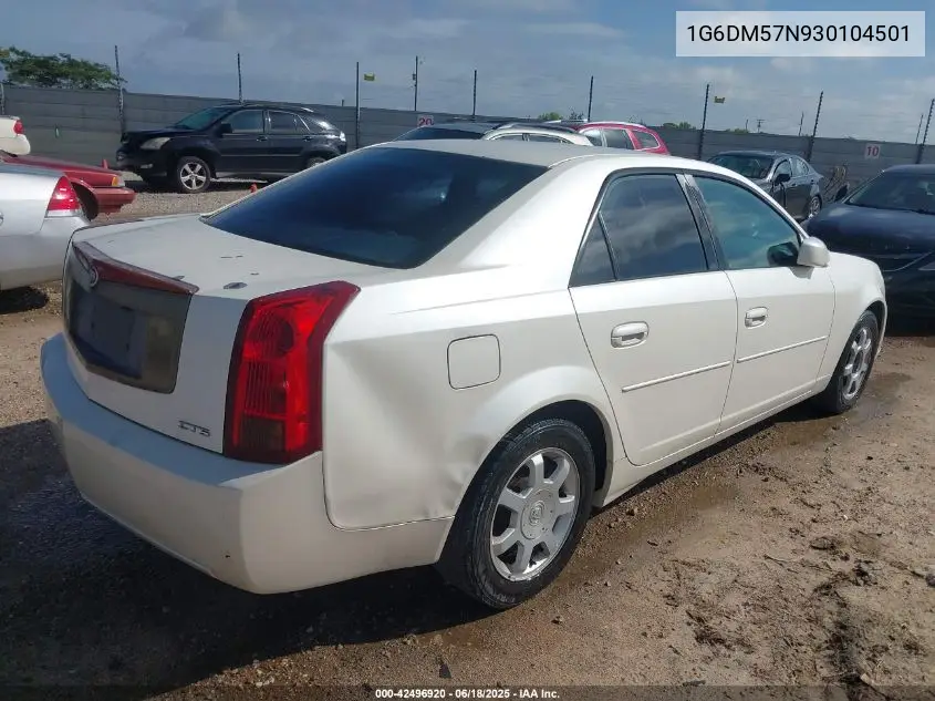 2003 Cadillac Cts Standard VIN: 1G6DM57N930104501 Lot: 42496920