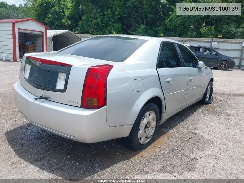 2003 Cadillac Cts Standard VIN: 1G6DM57N930100139 Lot: 42512263