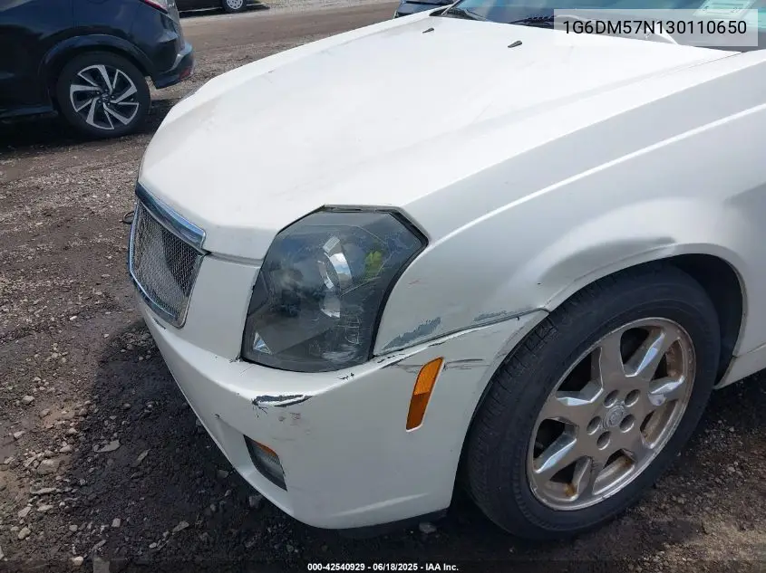2003 Cadillac Cts Standard VIN: 1G6DM57N130110650 Lot: 42540929