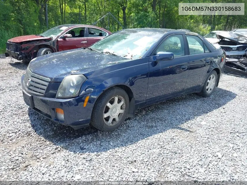 2003 Cadillac Cts Standard VIN: 1G6DM57N330158683 Lot: 42732826
