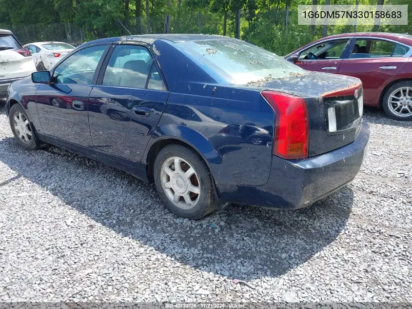 2003 Cadillac Cts Standard VIN: 1G6DM57N330158683 Lot: 42732826
