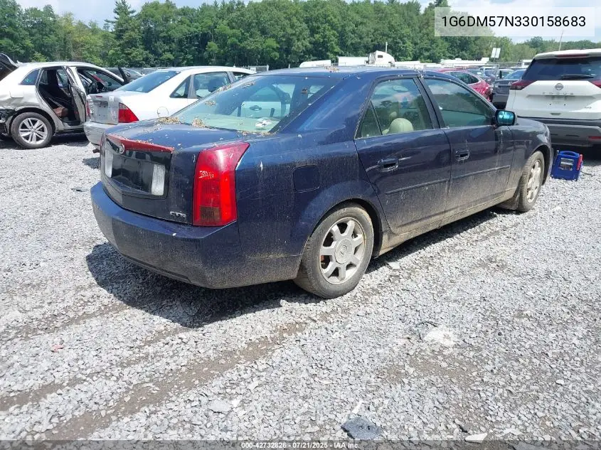 2003 Cadillac Cts Standard VIN: 1G6DM57N330158683 Lot: 42732826