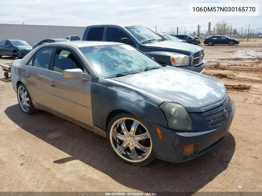 2003 Cadillac Cts Standard VIN: 1G6DM57N030165770 Lot: 42762640